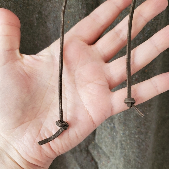 Brown high waisted lambswool midi skirt with fringe - Picture 10 of 12